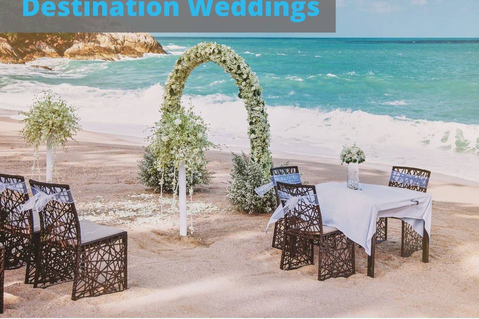 Destination wedding by the coast