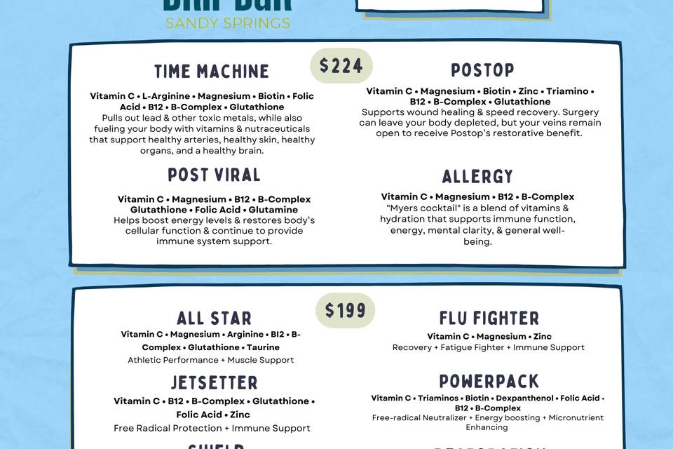 Our Drip Info!