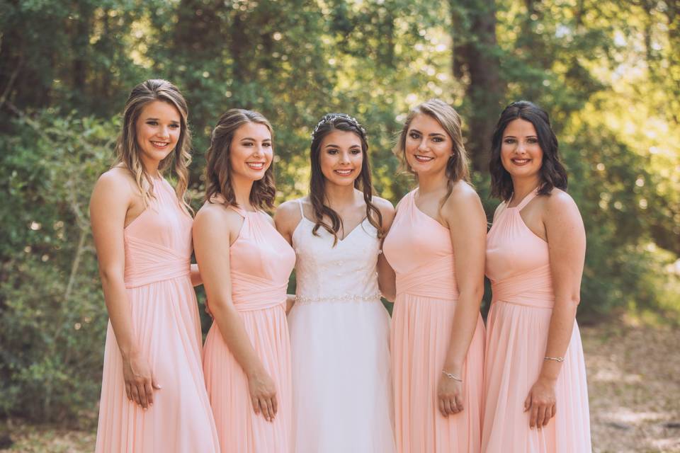 An elegant bridal party