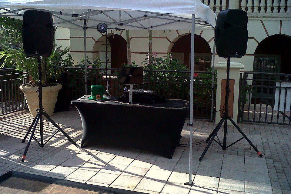 DJ outdoor setup