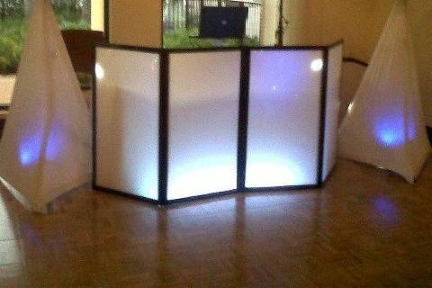 DJ indoor setup