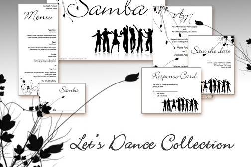 From rock and the twist to samba and salsa, the collection Let’s Dance is a celebration! Graphic design in black and white, Let’s Dance offers a modern feel for a cosmopolitan bride.