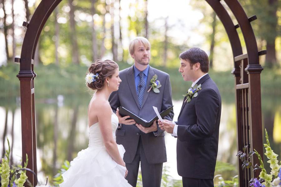 Wedding vows by the waterfront