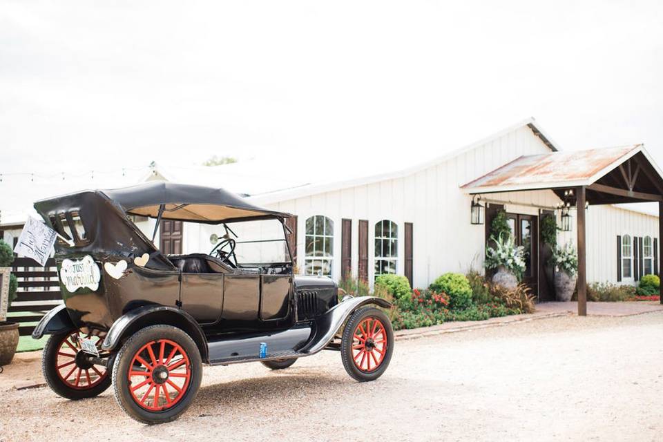 Antique Car Just Married