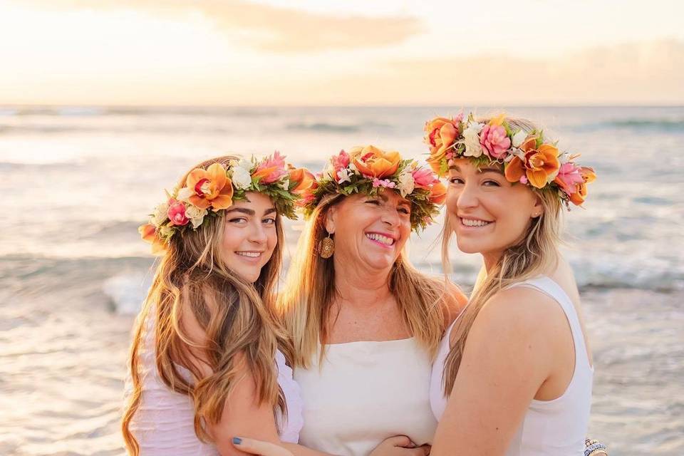 Mother + Daughter Lei Po'o
