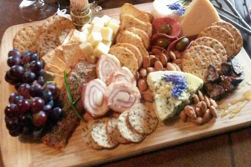 Cheese and fruit board