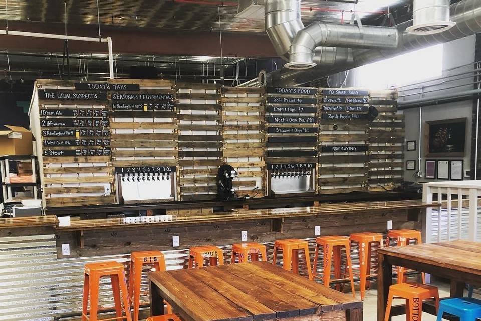 The main taproom space