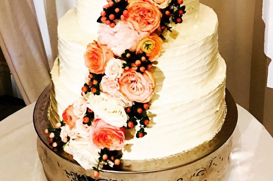 Buttercream and fresh flowers