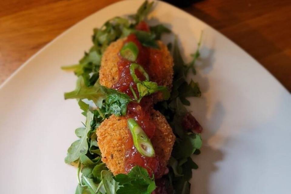 Goat cheese fritters