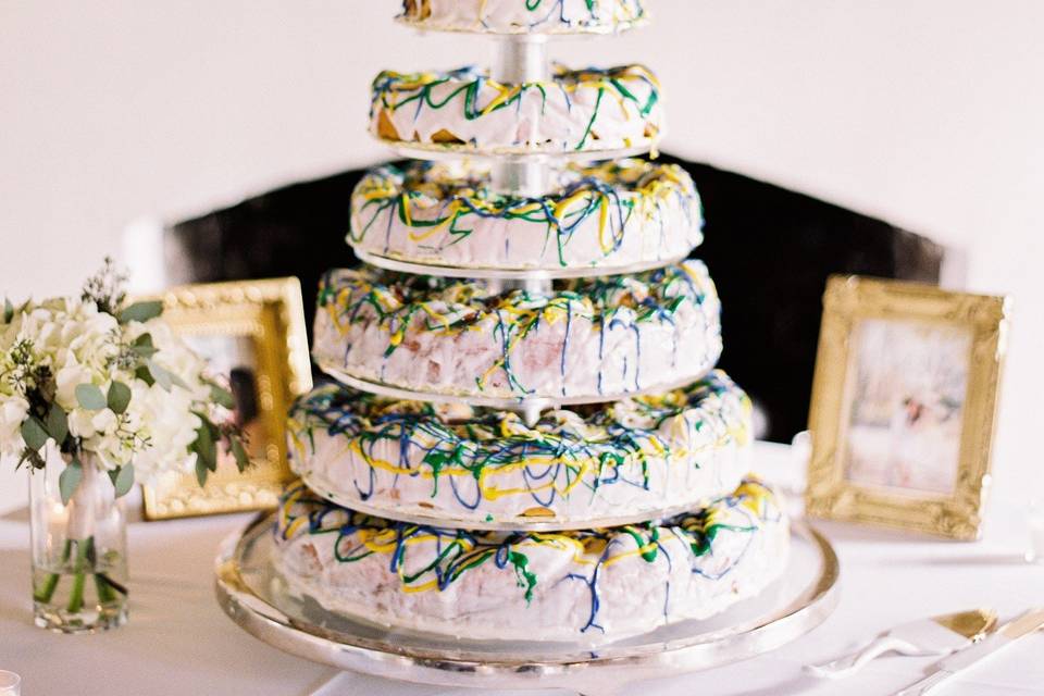 King cake wedding cake