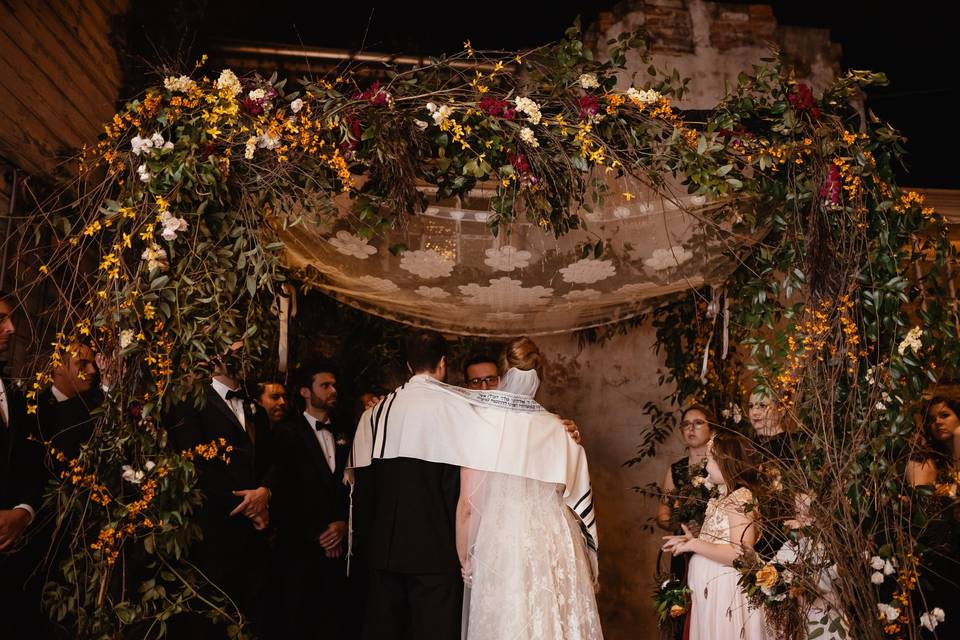 Old world rustic chuppah