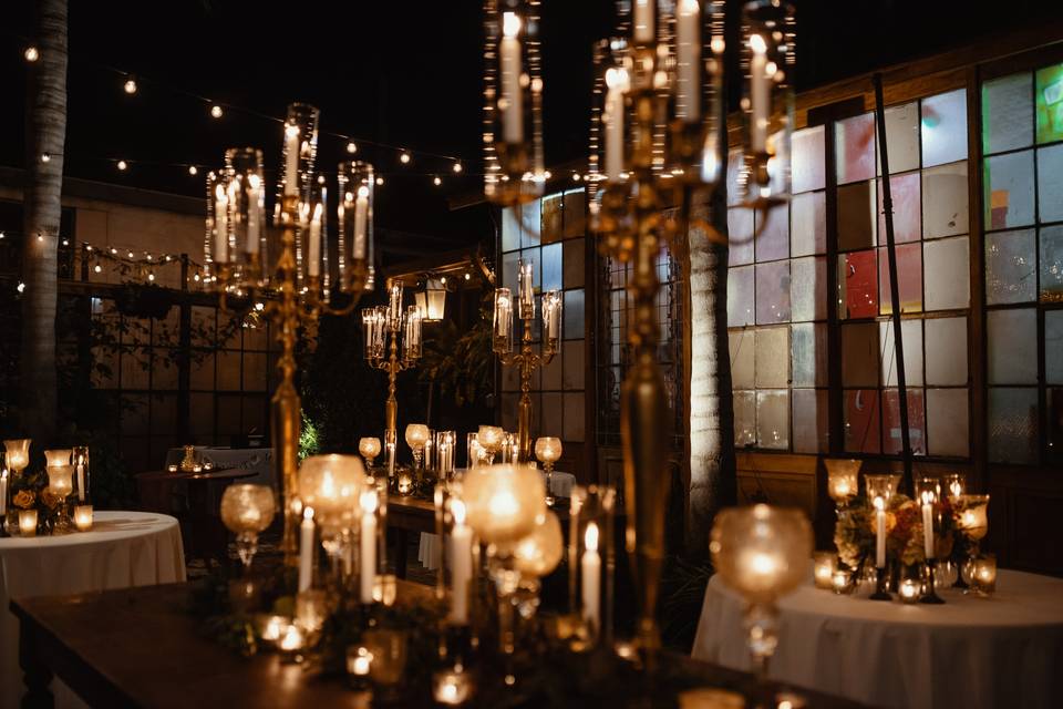 Old world candle reception