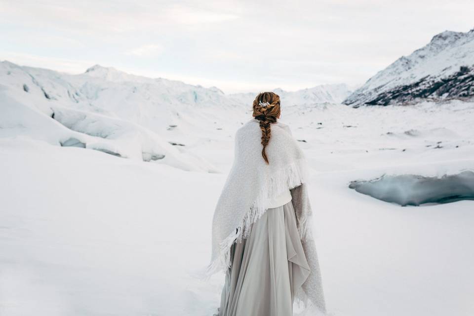 Alaska glacier ice cave shoot