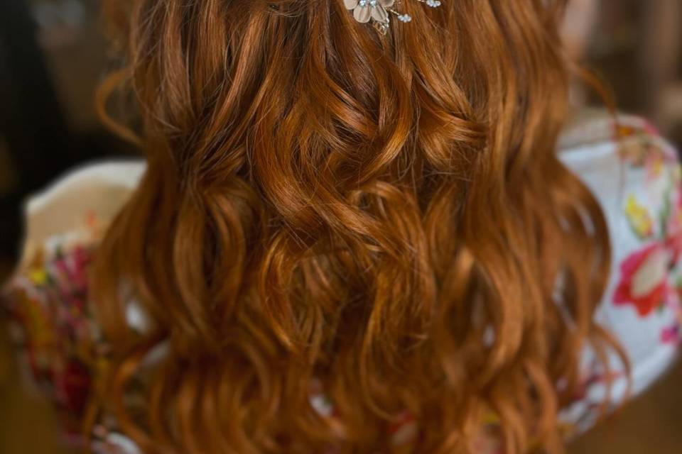 Half updo