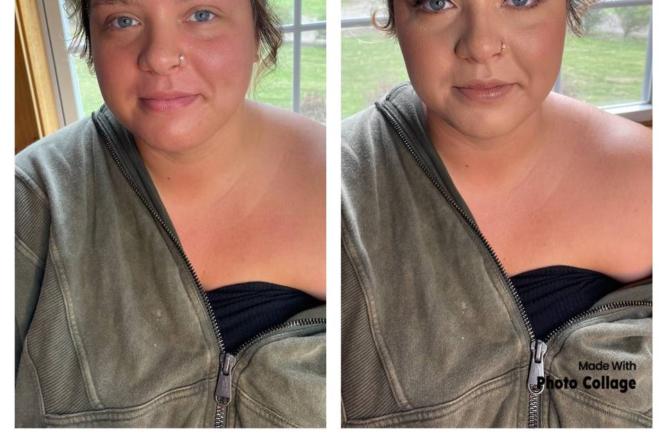 Before and after natural