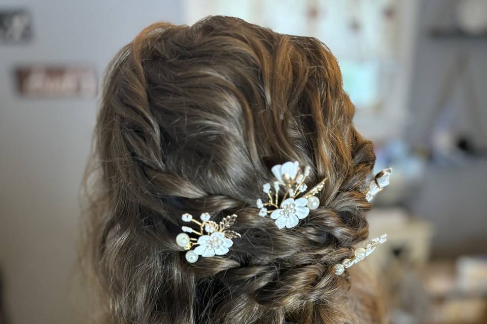 Boho half up Texture