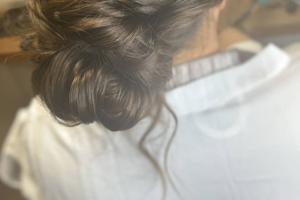 Textured boho bun