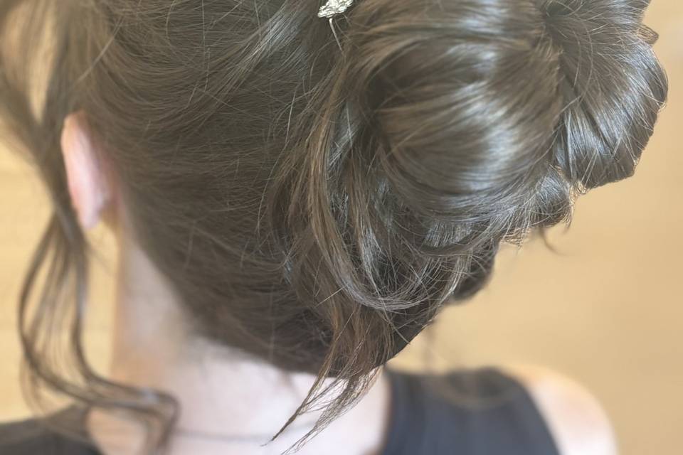 High bun updo