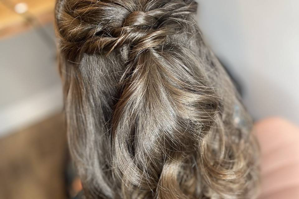 Textured Half updo