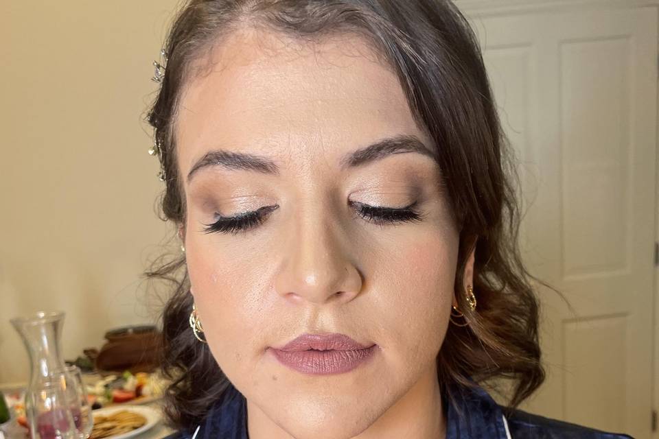 Natural glam with Mauve lip