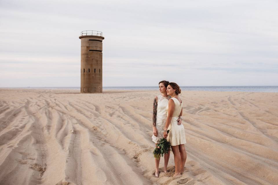 A wedding in the sand