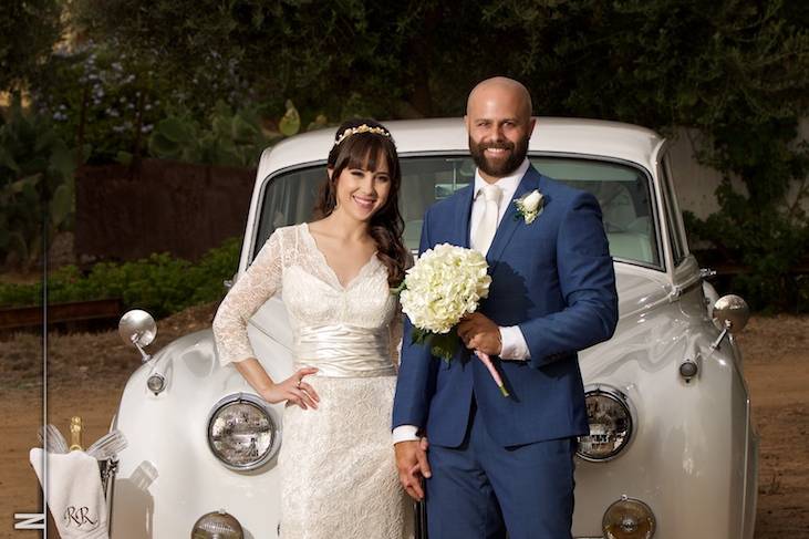 Couple and limo