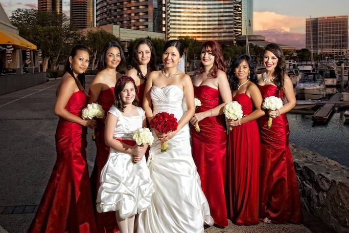 Bridal party bayside