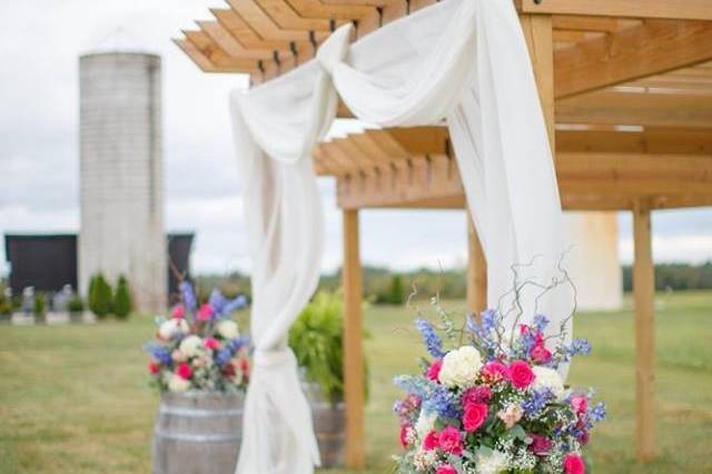 Outdoor ceremony setup