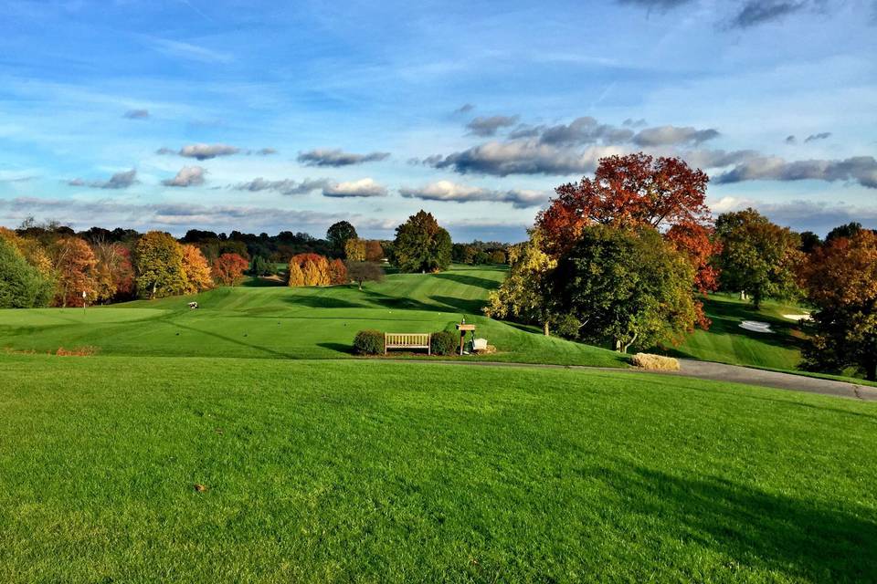 Golf course in the fall