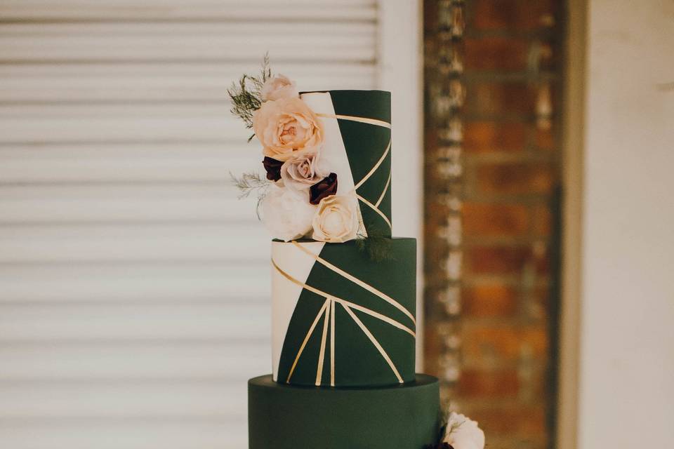 Geometric black cake