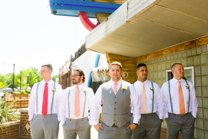 The groom with his groomsmen