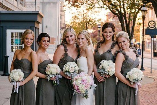 Bride and bridesmaids