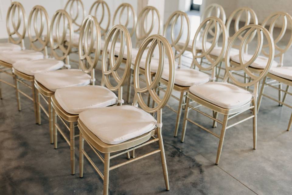 Gold Infinity Chairs