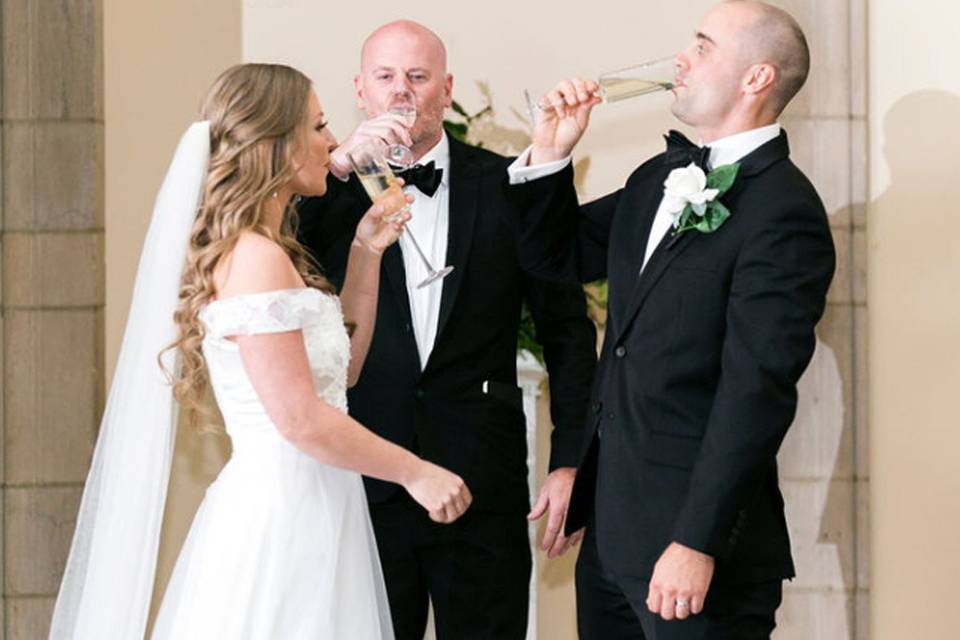 A toast to the couple