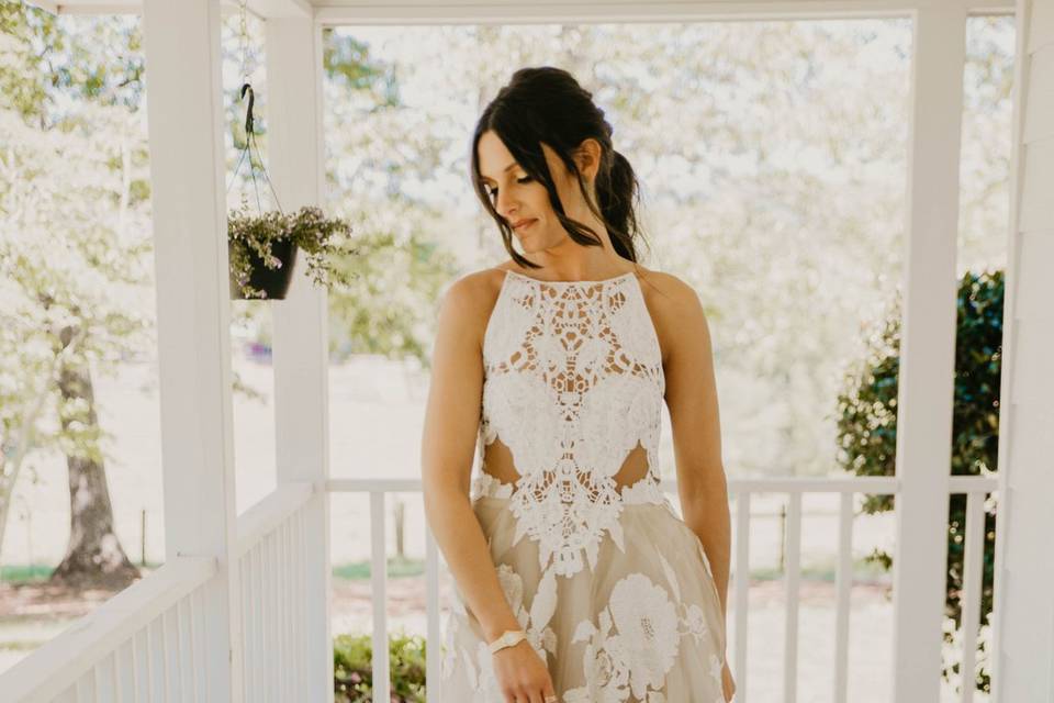 Lace wedding gown