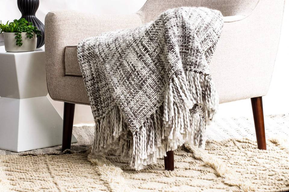 Marled Woven Throw Blanket