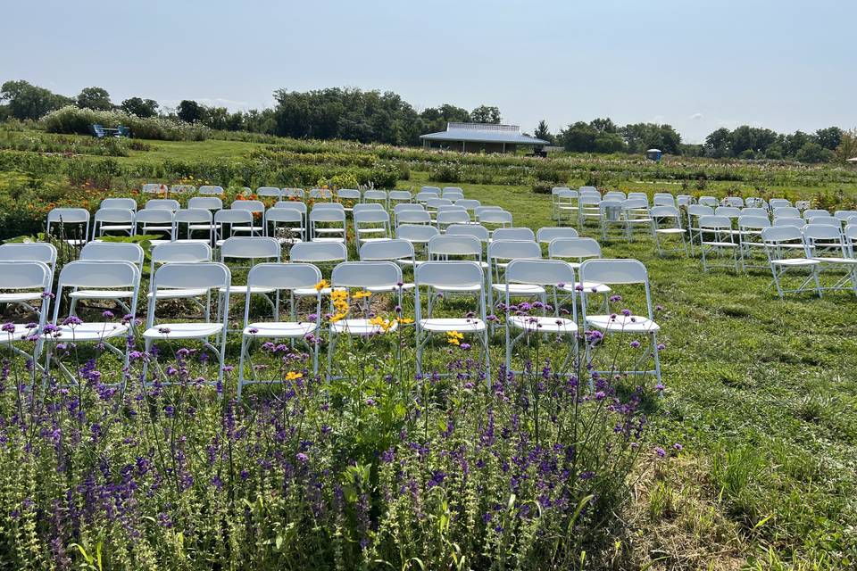 Flower field ceremony