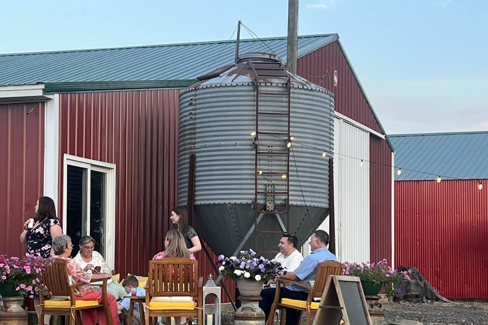 Outdoor seating on the patio