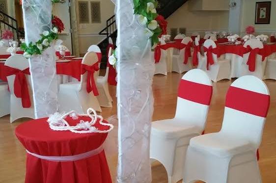 Indoor wedding setup