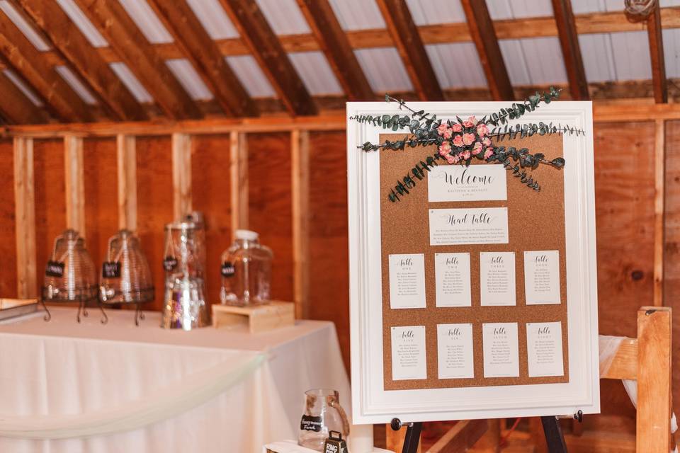 Reception decor