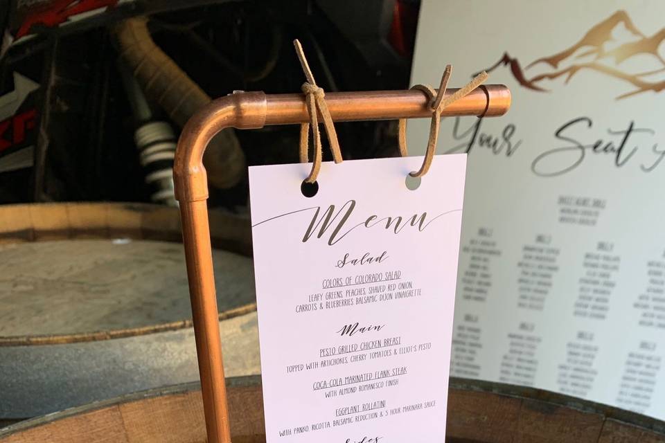 Menu Cards