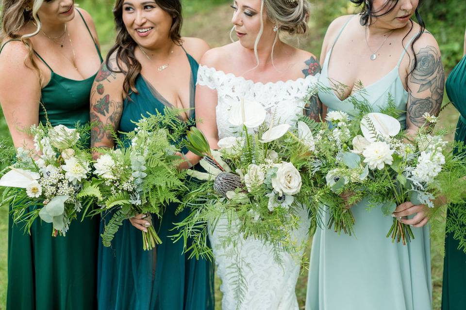 Fern Bridesmaid Bouquets