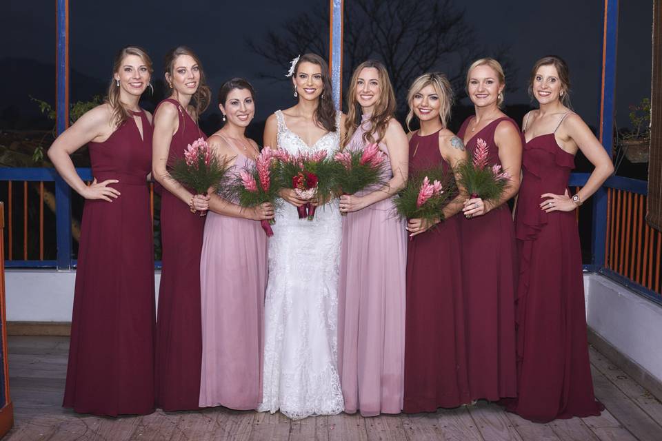 Bride and Bridesmaids
