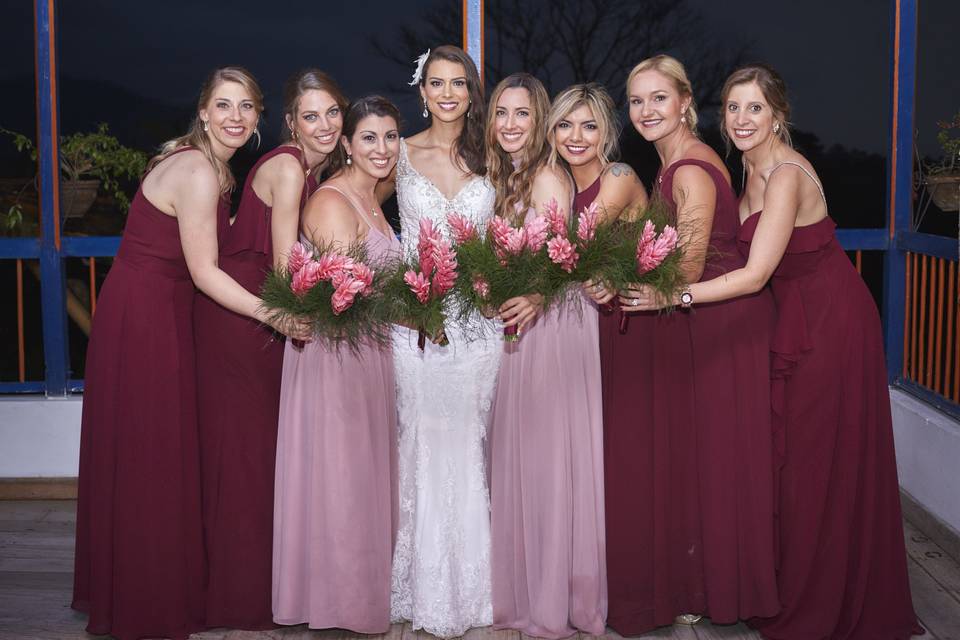 Bride and Bridesmaids