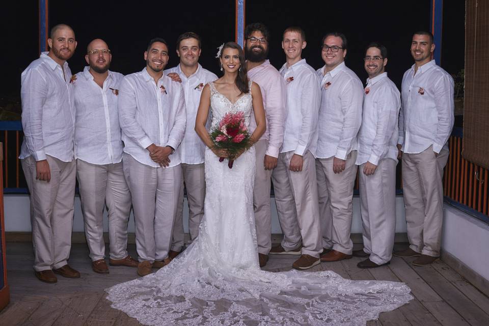 Bride and Best men