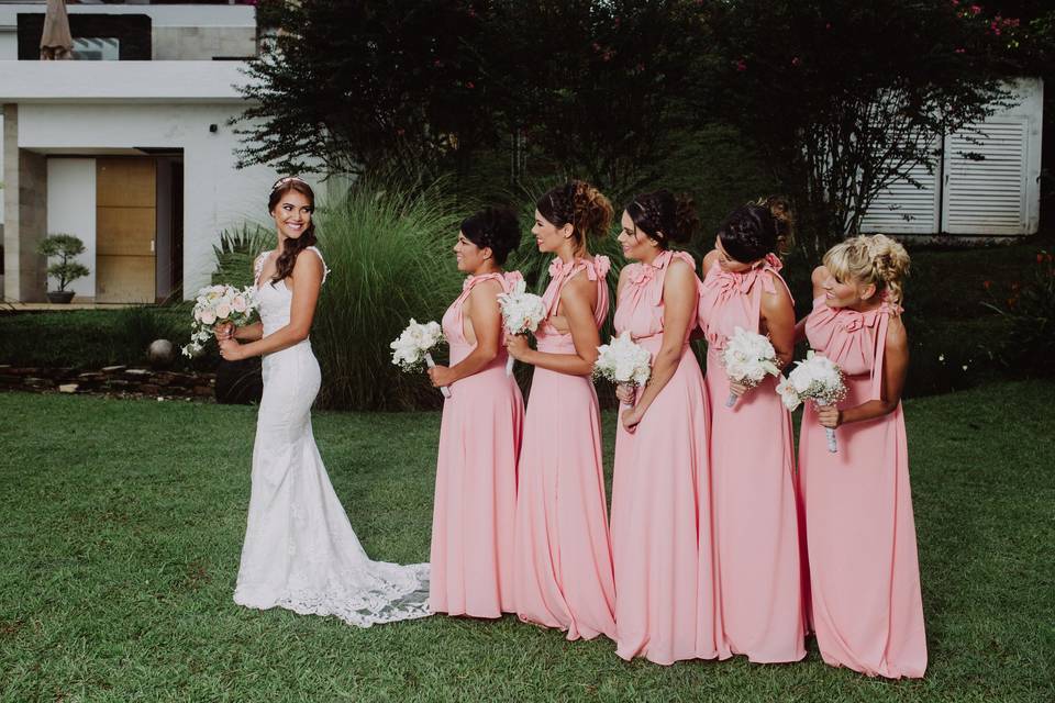 Bride and Bridesmaids