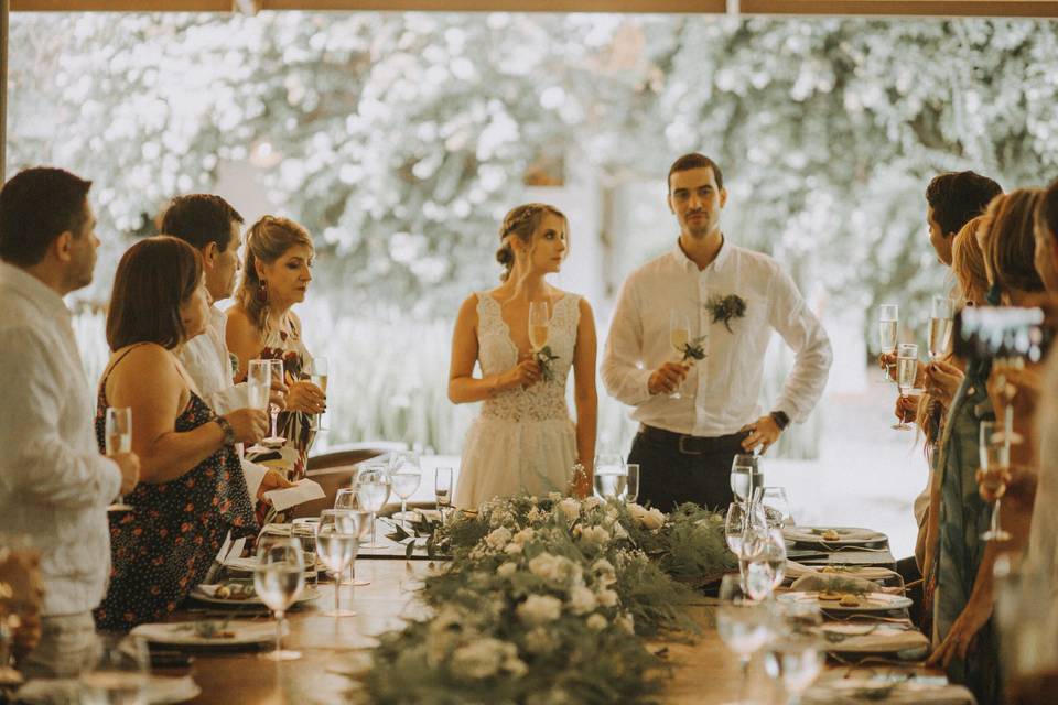 Bride and Groom and family