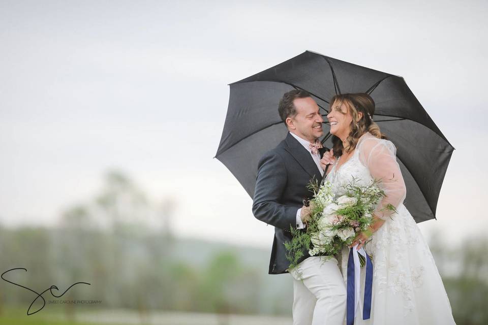 The bride and groom