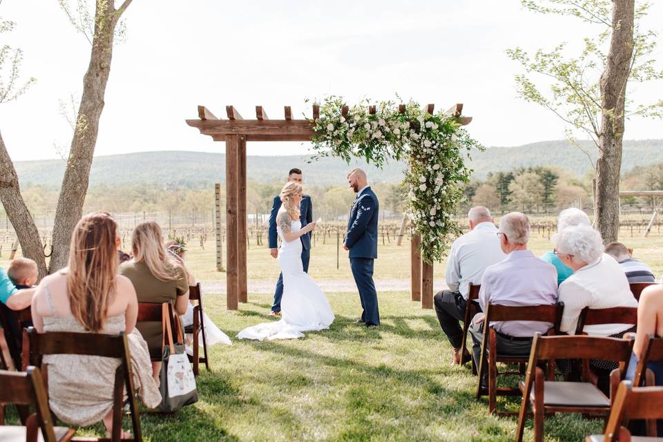 Outdoor ceremony site