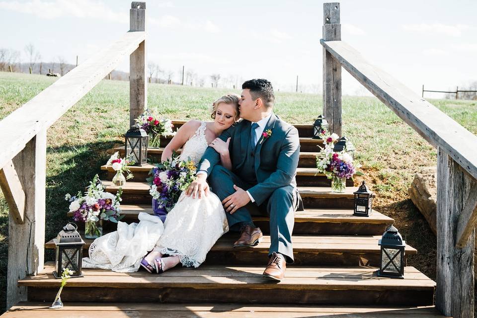 Steps up to ceremony space